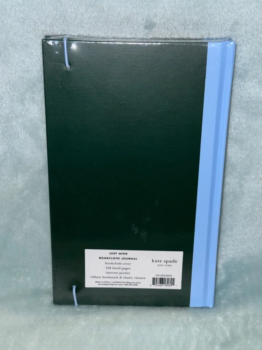 kate spade Hardcover Journal with Light Blue K and Spine